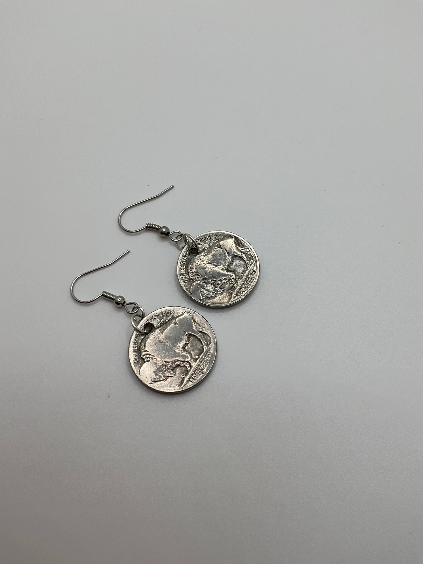 Vintage buffalo nickel earrings